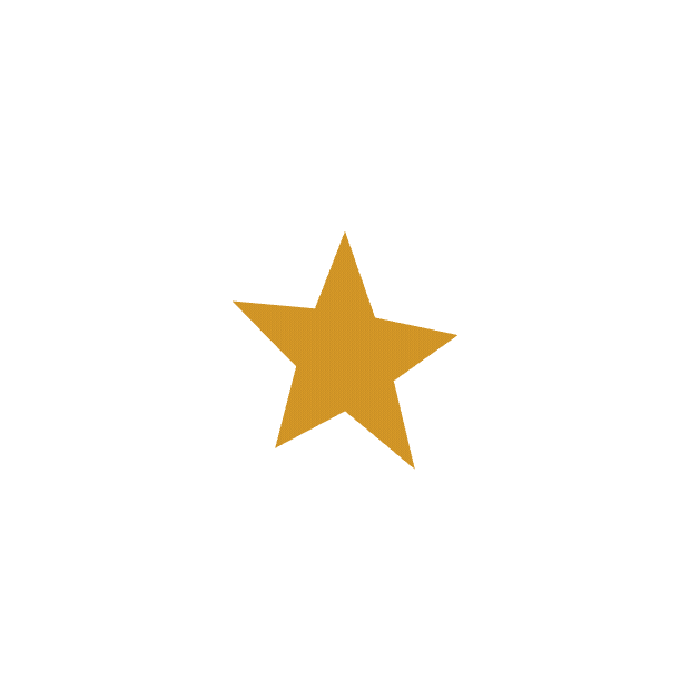 A flat vector star being extruded into a three-dimensional star and turned to show its depth.