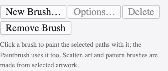 The Brushes panel with brush thumbnails.