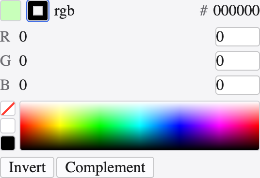 The Colour panel with fill and stroke chips, RGB fields, a hex value and a colour spectrum.