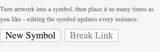 The Symbols panel with symbol thumbnails.